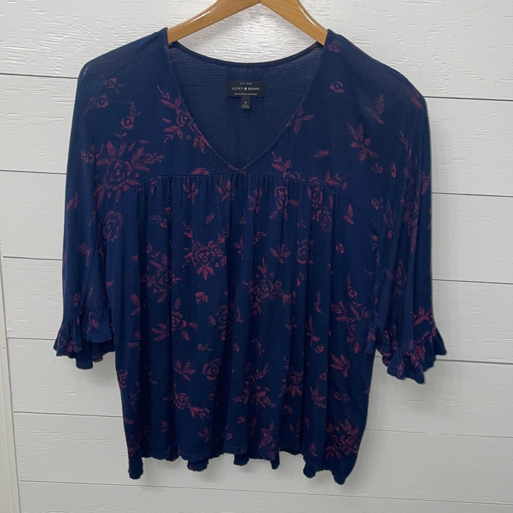 Lucky brand women’s top ruffles